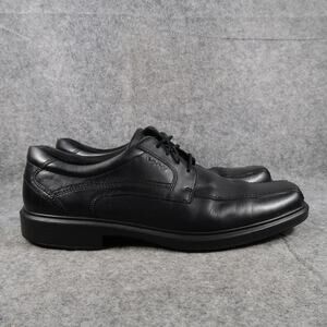 Ecco Shoes Mens 47 Helsinki Oxford Derby Leather Black Dress Lace Up Formal